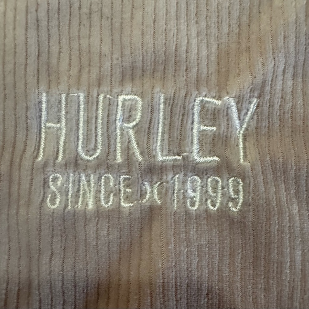 Hurley Cropped  Corduroy Long Sleeve T-Shirt Pullover Top Pink Women’s Medium - Picture 8 of 16
